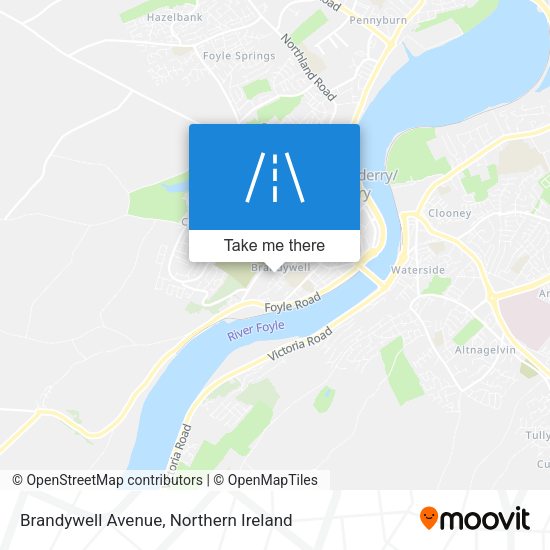 Brandywell Avenue map
