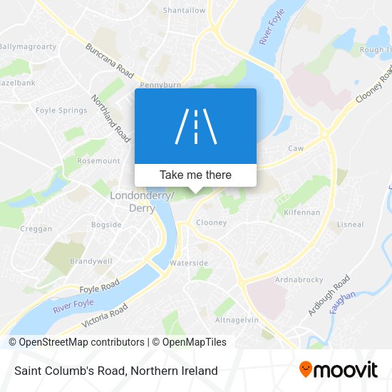 Saint Columb's Road map
