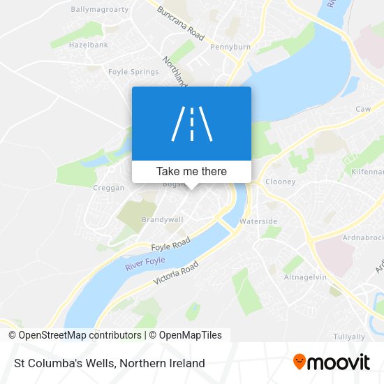 St Columba's Wells map