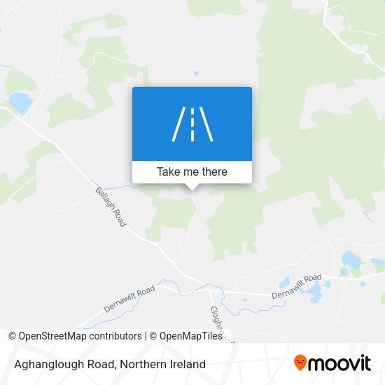 Aghanglough Road map