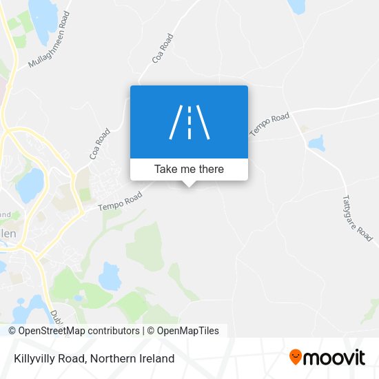 Killyvilly Road map