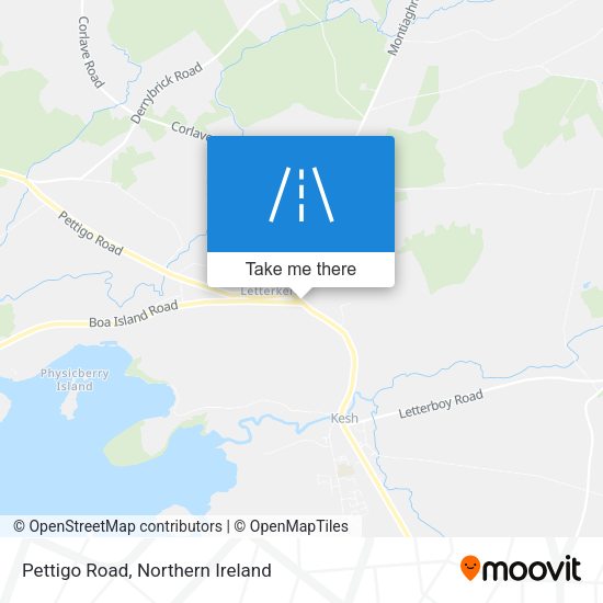 Pettigo Road map