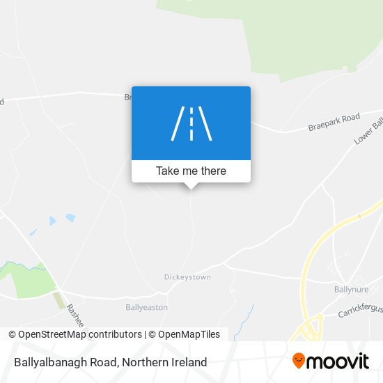 Ballyalbanagh Road map
