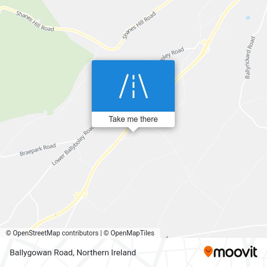 Ballygowan Road map