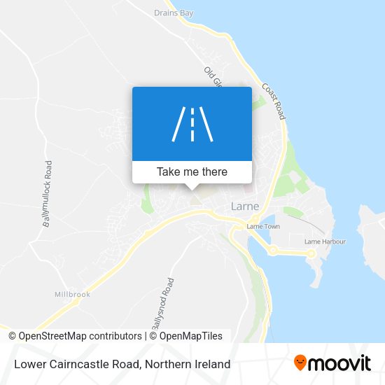 Lower Cairncastle Road map