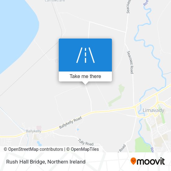 Rush Hall Bridge map