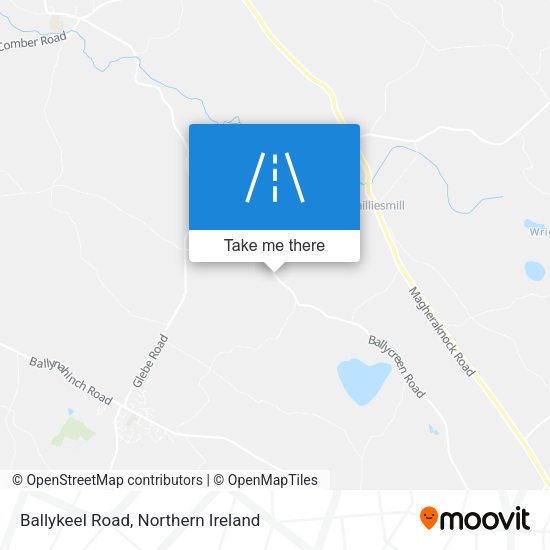 Ballykeel Road map