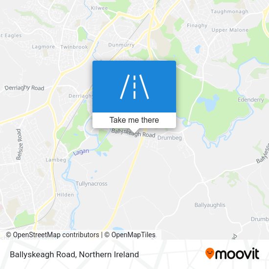 Ballyskeagh Road map