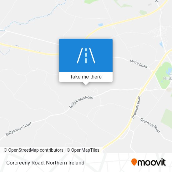 Corcreeny Road map