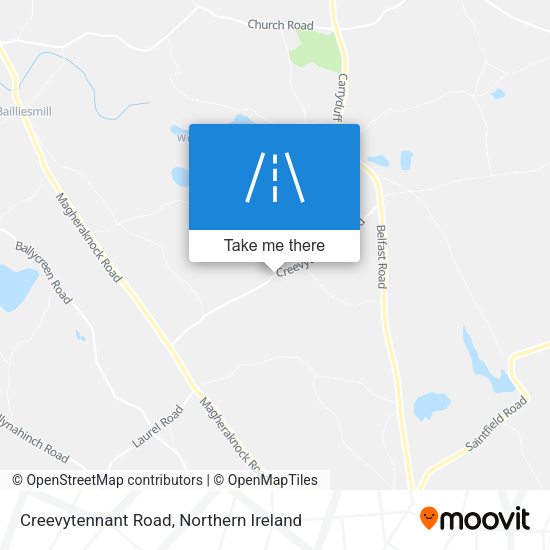 Creevytennant Road map