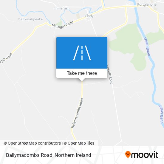 Ballymacombs Road map