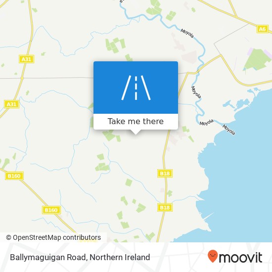 Ballymaguigan Road map