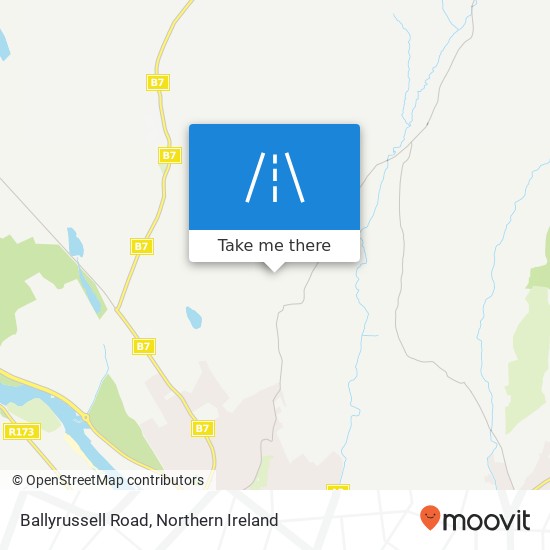 Ballyrussell Road map