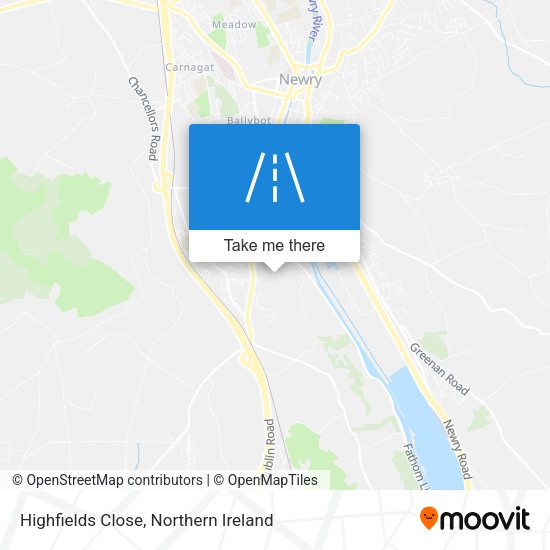 Highfields Close map