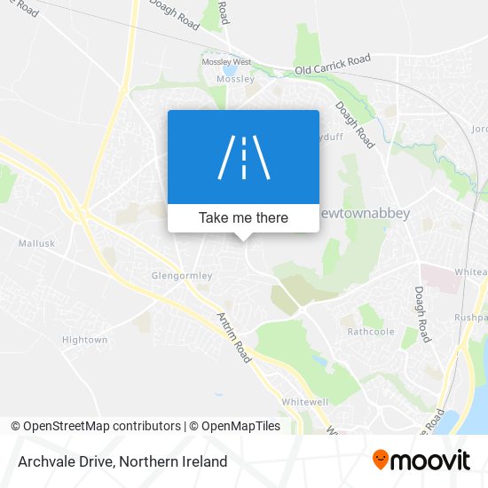 Archvale Drive map
