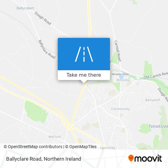 Ballyclare Road map