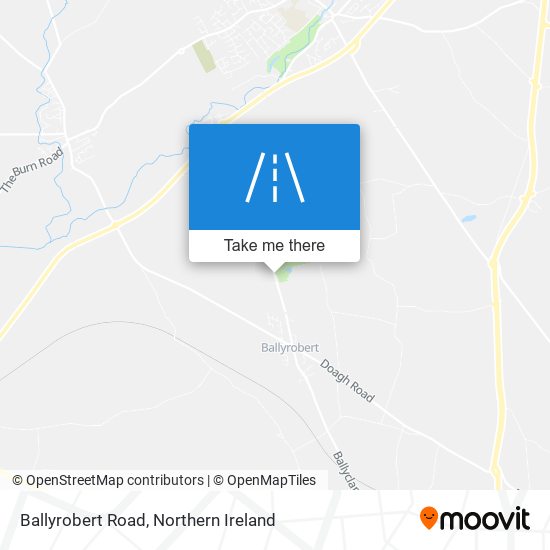Ballyrobert Road map