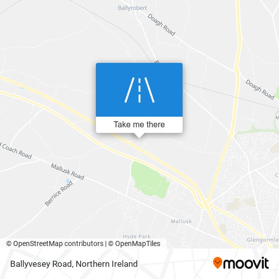 Ballyvesey Road map