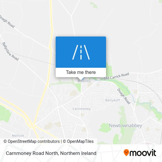 Carnmoney Road North map