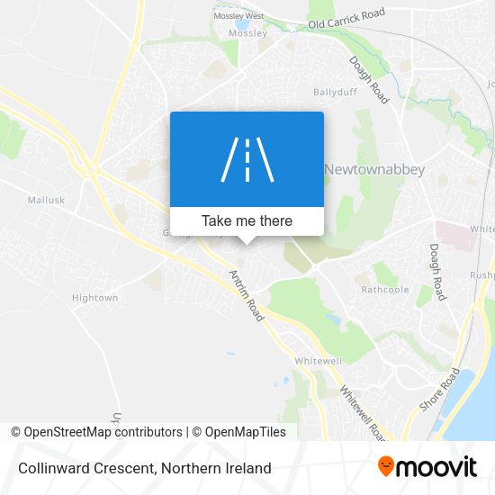 Collinward Crescent map