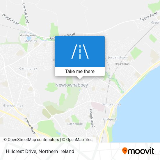 Hillcrest Drive map