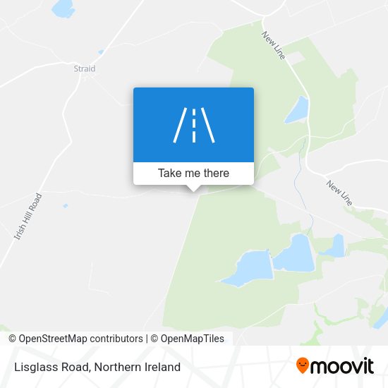 Lisglass Road map