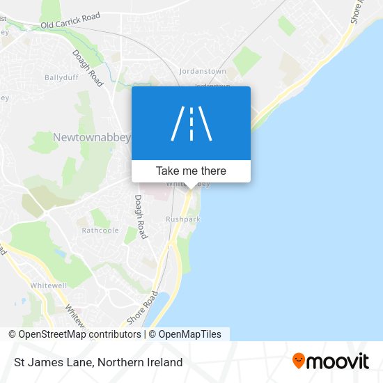 St James Lane map
