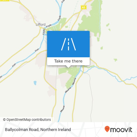 Ballycolman Road map