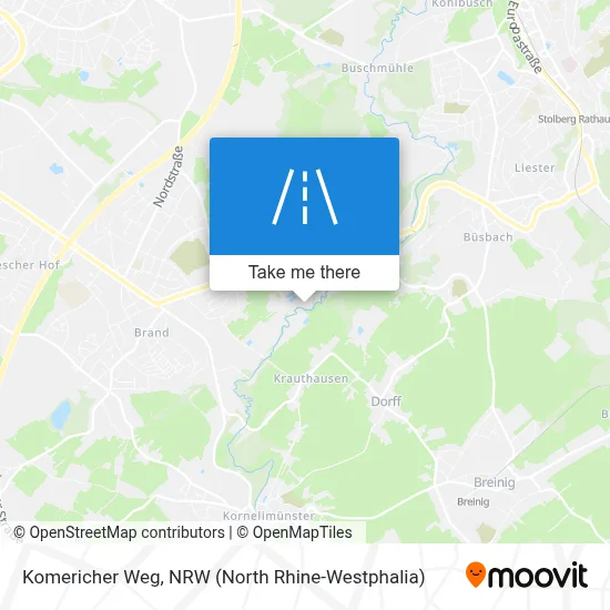 Komericher Weg map