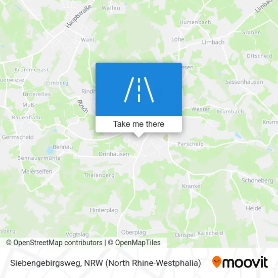 Карта Siebengebirgsweg