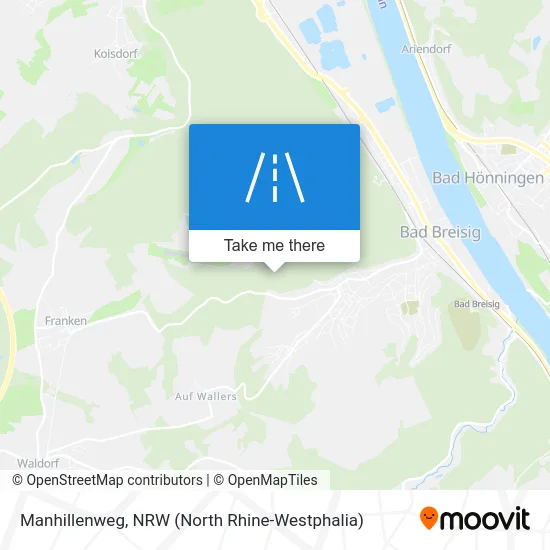 Manhillenweg map