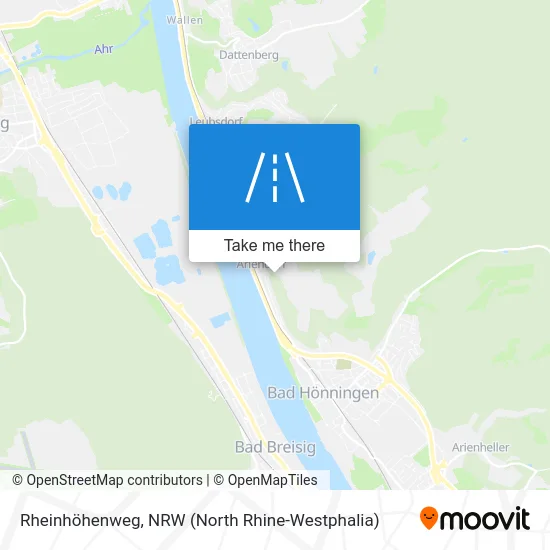 Rheinhöhenweg map