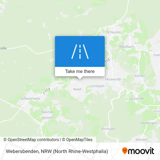 Webersbenden map