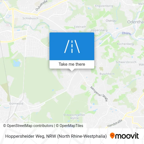 Hoppersheider Weg map