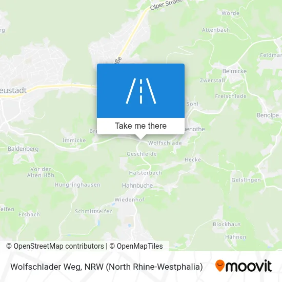 Wolfschlader Weg map