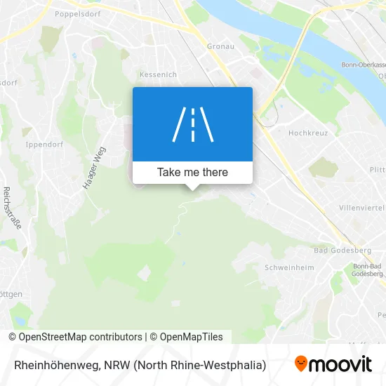 Rheinhöhenweg map