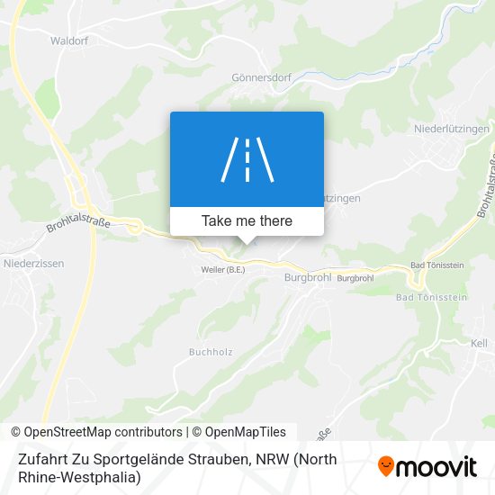 Zufahrt Zu Sportgelände Strauben map