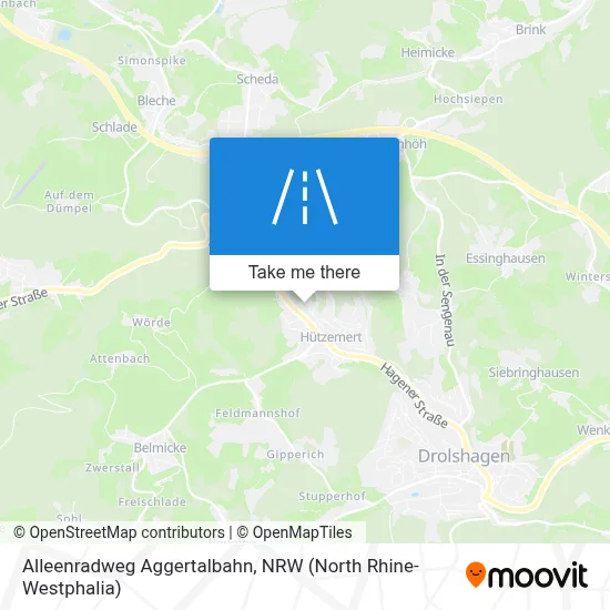 Alleenradweg Aggertalbahn map