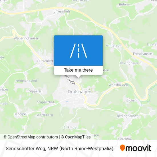 Sendschotter Weg map