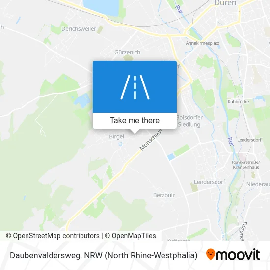 Daubenvaldersweg map