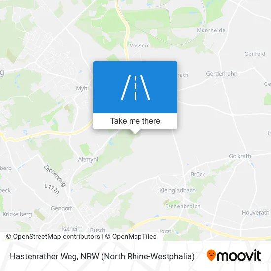 Hastenrather Weg map