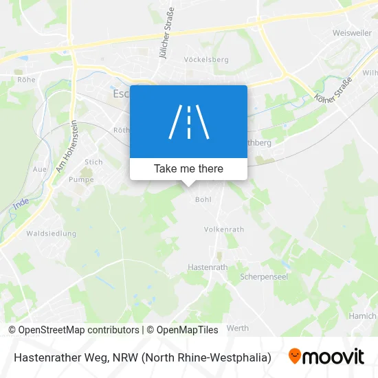 Hastenrather Weg map