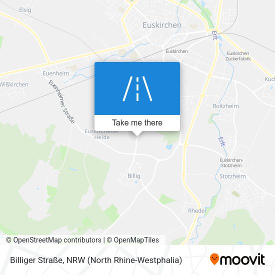 Billiger Straße map