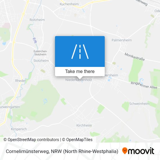 Cornelimünsterweg map