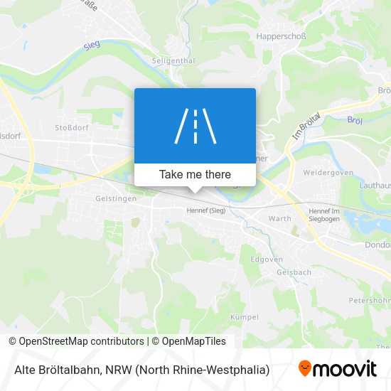 Alte Bröltalbahn map