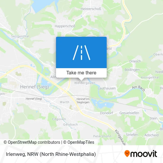 Карта Irlenweg