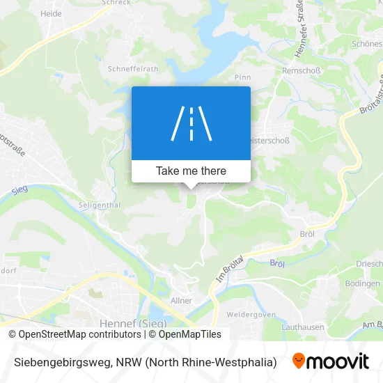 Карта Siebengebirgsweg