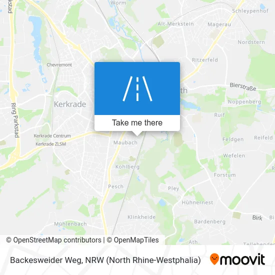 Backesweider Weg map