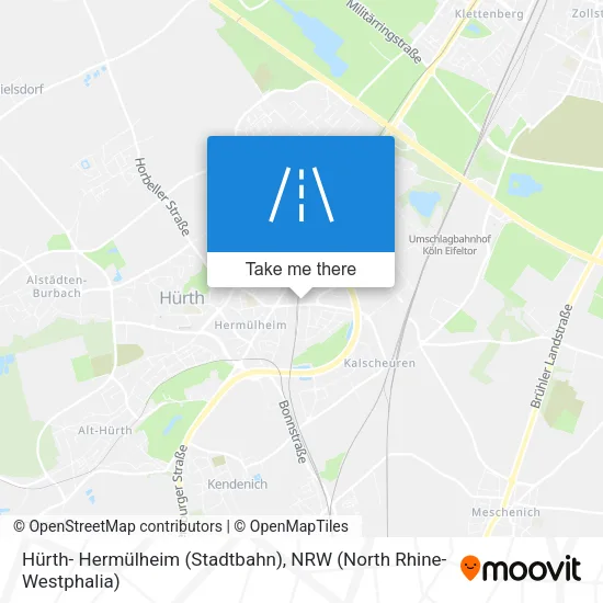 Карта Hürth- Hermülheim (Stadtbahn)