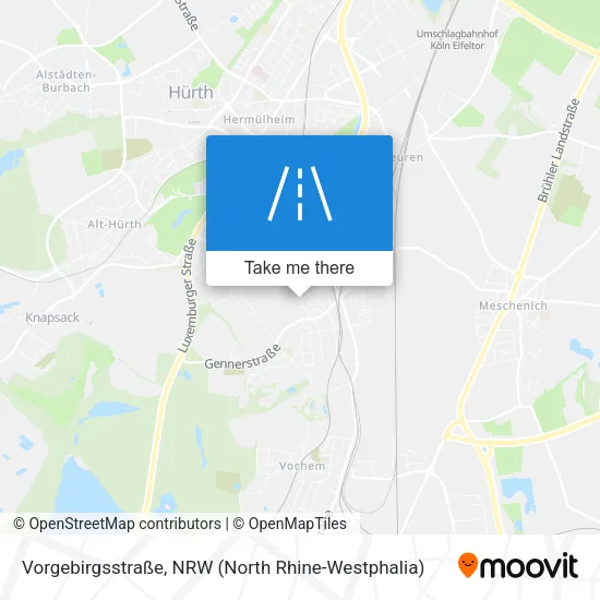 Карта Vorgebirgsstraße